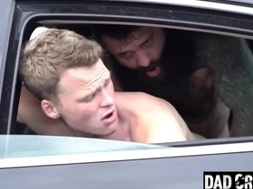 Step daddy fucks his young stepson in the car - markus kage and brent north