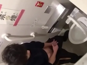 Asian boy caught jerking in toilet 12